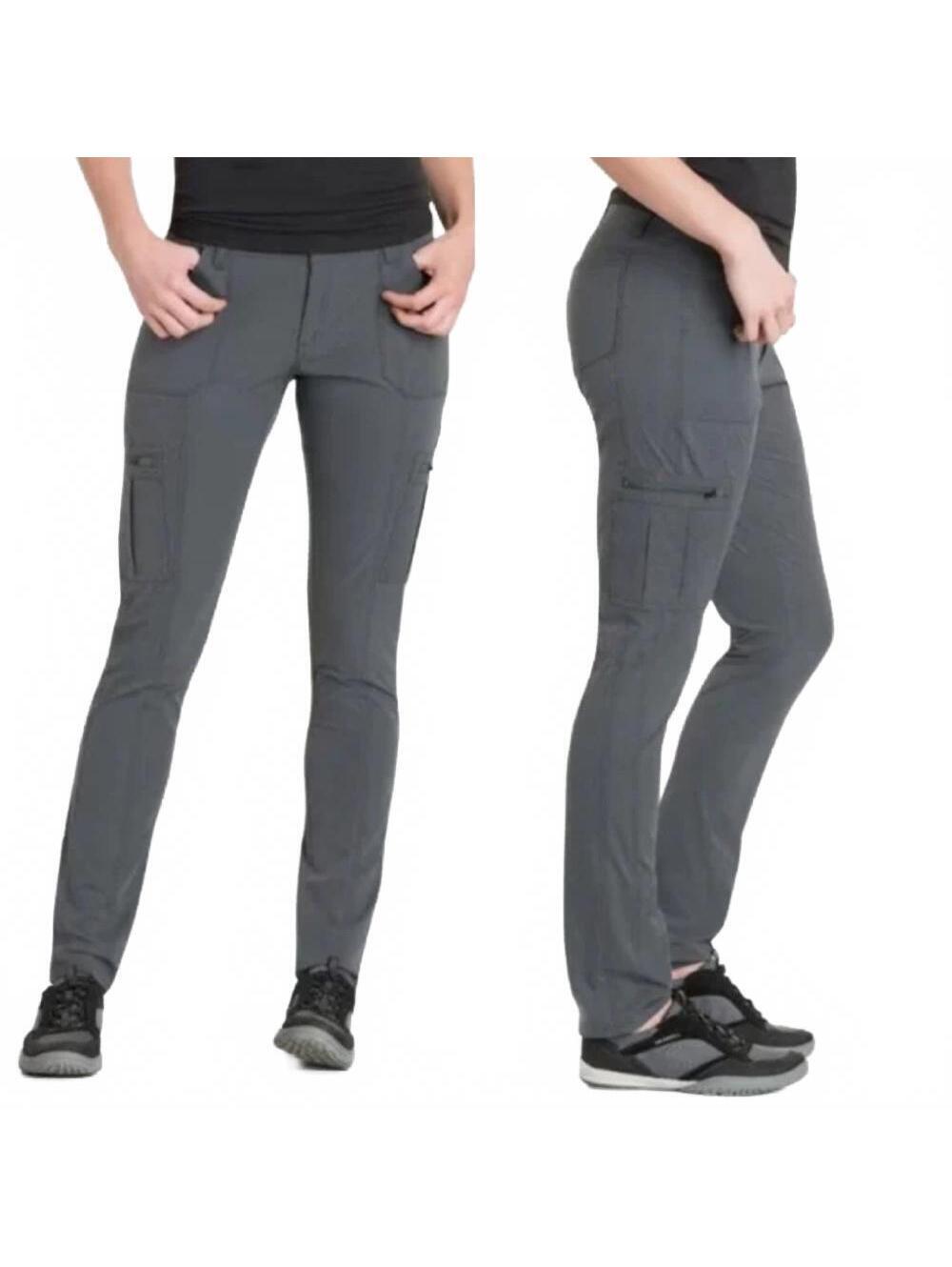 Kuhl Horizn Skinny Fit Hiking Cargo Pants Gray Style 6276 Women's Size 8 Regular
